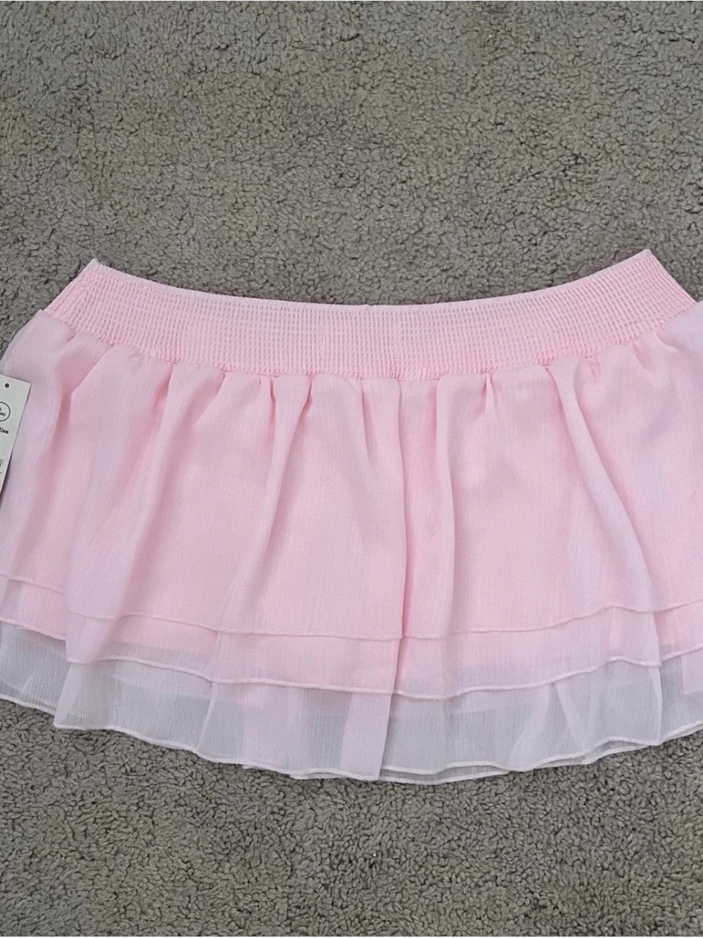 No Boundaries Light Pink Layered Chiffon Skater Skirt
